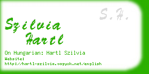 szilvia hartl business card